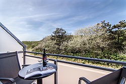 Balkon mit Blick auf die Dnen